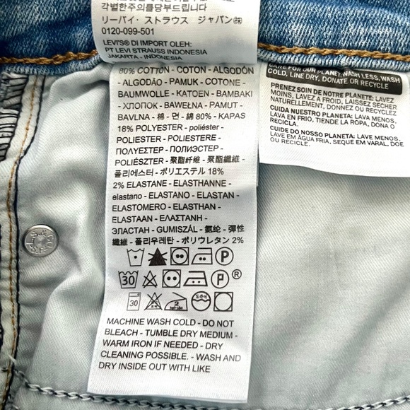 Levi’s 314 shaping straight jeans medium wash denim size 27 - Picture 9 of 9